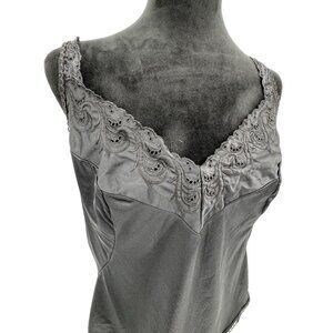 Vanity Fair‎ Babydoll Top Camisole Lace Accents Adjustable Straps Small Vintage